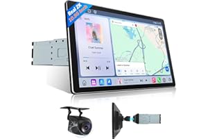 Eonon Single Din Car Radio, 10.95-inch 2K HD Large Screen, Android 13 Car Stereo with CarPlay/Android Auto, 6+64GB, Bluetooth