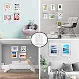 YiPinYin White A4 Picture Frames Set of 3 with A5 Mounts Bevel Cut Gallery view 2
