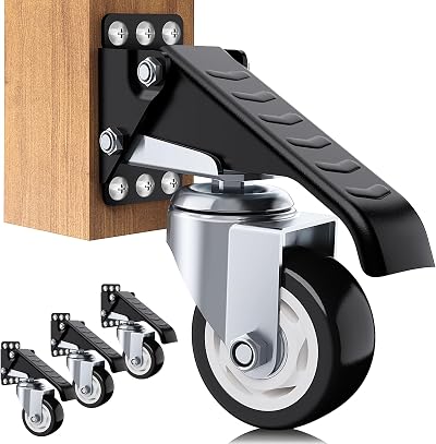 SOLEJAZZ Workbench Caster Kit 400KG Heavy Duty 4-Component Stainless Caster