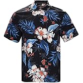 Havana Breeze Mens Hawaiian Shirts Silk Short Sleeve Printed Beach Shirt Relaxed Fit Summer Tropical Shirts