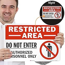 SmartSign 12" x 18" 'Restricted Area Do Not