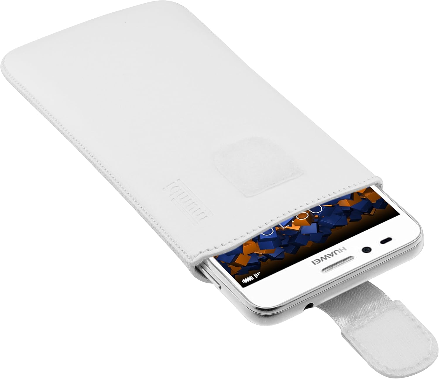 mumbi Genuine Leather Case Compatible with Honor 8 White - Image 4