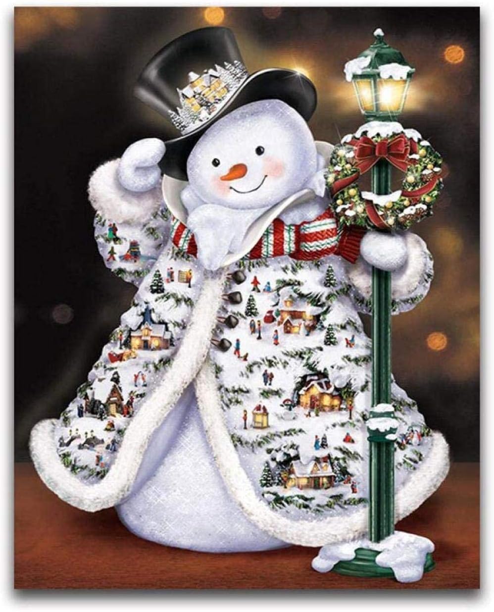 DIY 5D Diamond Painting by Number Kits Christmas Night Gift Crystal