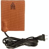 Engine Block Heater Pad, 120V 150W Silicone Heating Pad for Car Oil Pan &amp; Tank, Adhesive Flexible Engine Heater with Thermostat, for Metal Surface Only (5X4inch)