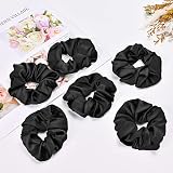 Lolalet Satin Scrunchies Hair Ties Ponytail Holders 6 Pack Women Girls Thick view 7