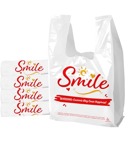 Ysmile 150 Pcs Thank You Small Plastic T Shirt Bags For Small Business