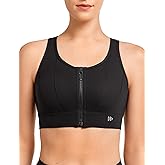 Yvette Front Closure Sports Bras for Women High Support Large Bust Supportive Sports Bra High Impact for Running