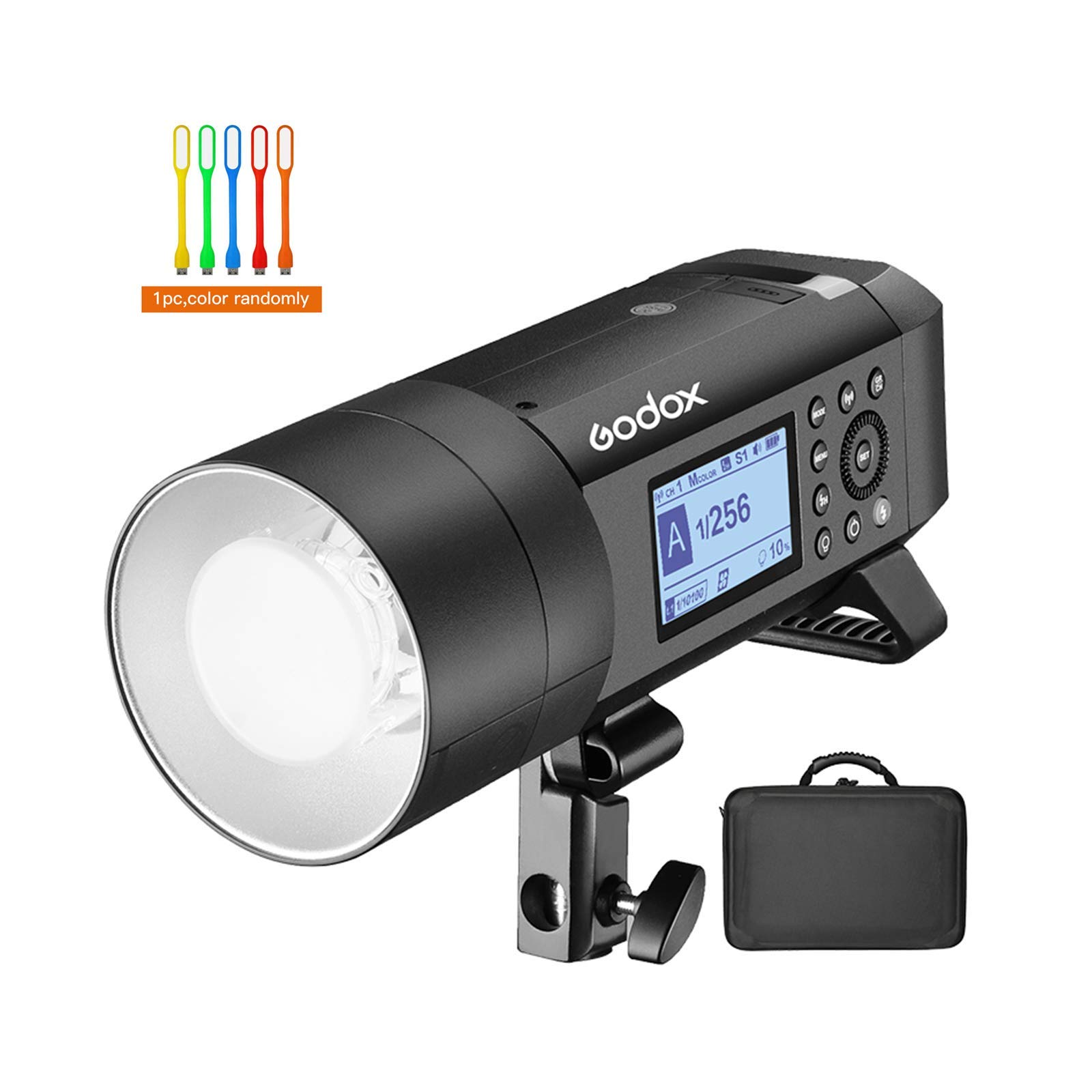 GODOX AD400Pro 400Ws GN72 TTL 1/8000s HSS 2.4G X System All-in-One Outdoor Flash Speedlite Strobe Light, Battery-Powered Monolight, 390 Full Power Pops, 0.01-1s Recycle Time, 30W LED Modeling Lamp
