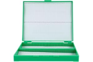 Veemoon Microscope Slides Storage Box Plastic Microscope Slides Organizer Case - Sponge Liner - can Storage 100pcs Slides for