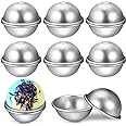 Patelai 16 Pcs 6 Cm/ 2.36 Inch Diameter DIY Metal Bath Bomb Crafting Mould Bath Bomb Making Supplies for Crafts Making