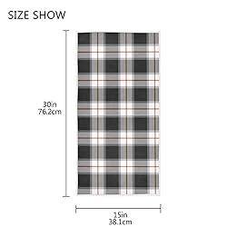 Plaid Seamless Pattern Hand Towels for Bathroom