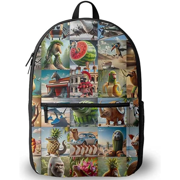 3209 Dog Cat Paw Prints on Rainbow Tie Dye Mini Backpack Purse Travel Bag ALAZA Dog Cat Paw Prints on Rainbow Tie Dye Mini Backpack  main image 2