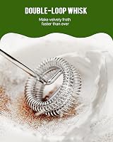 Maestri House Rechargeable Milk Frother USB-C 1200mAh Waterproof, Stainless view 5