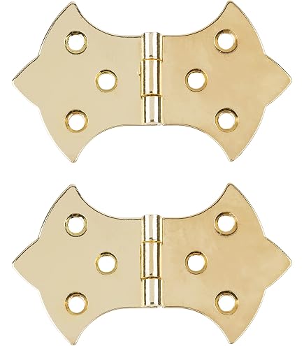 Butterfly Hinges – Surface Mount Cabinet Hinges In Plated Brass, Antique Style