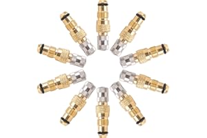 Caoeal Tractor Valve Stem Tractor Air Liquid Valves Stem Brass Tire Valve Stem TR218A TR618A CH3 Core Housings Replacement (Pack of 10)