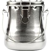 HAUSTGO Paint Brush Washer, Stainless Steel Leak-Proof Brush Cleaner with Clip-on Lid and Filter Screen, Great for Oil, Acrylic, Watercolor Painting, 4.4" Wide x 4.7" Tall