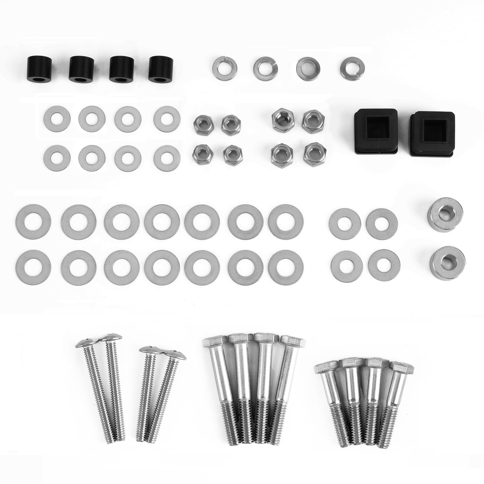 Photo 1 of CLUBRALLY Golf Cart Suntop Hardware Kit, Front Top Strut Stainless Steel Screw Bushings Repair Kit for 1994-2013 EZGO DCS/PDS/TXT/Medalist 2-Seater Model, OEM#75465-G01