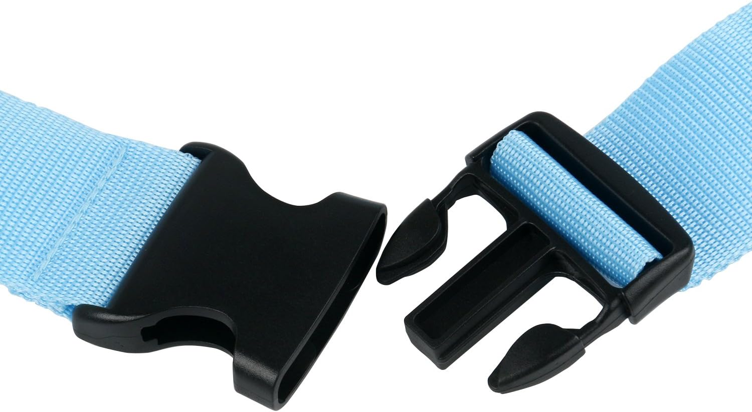 TRIXES Pack of 2 Blue High Density Luggage Straps Adjustable Suitcase Belts, Blue Lock Strap - Image 4