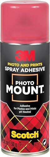 3M Photo Mount Adhesive Spray 200ml - Permanent Bond for Photos & More view 1
