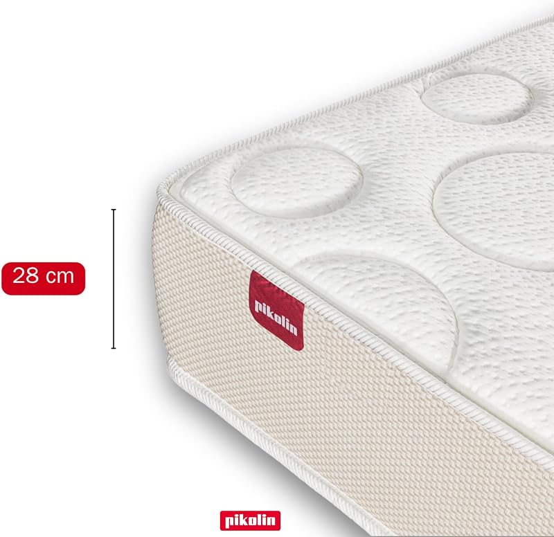 Matelas 150 x 200 cm 28 cm d’Épaisseur Mousse Mémoire de Forme Premium - Noyau Ressorts Ensachés Extra Confort - Double Face - Traitement Hygiénique Anti-Acariens - Modèle Shire
