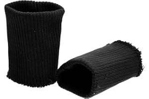 OHPHCALL Stretch Tubular Knit Rib Cuff Replacement for Jacket Sleeve and Pant Leg Extensions Black Elastic