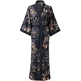 Ledamon Women's Kimono Robe Long for Women - Pocket Floral Bathrobe