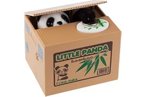 Barelove Kids Piggy Bank, ATM Coin Cash Money Counter Saving Can, Stealing Cute Panda Electronic Smart Voice Prompt Piggy Bank Safe Locks, Great Gift fot Boys & Girls (Panda)