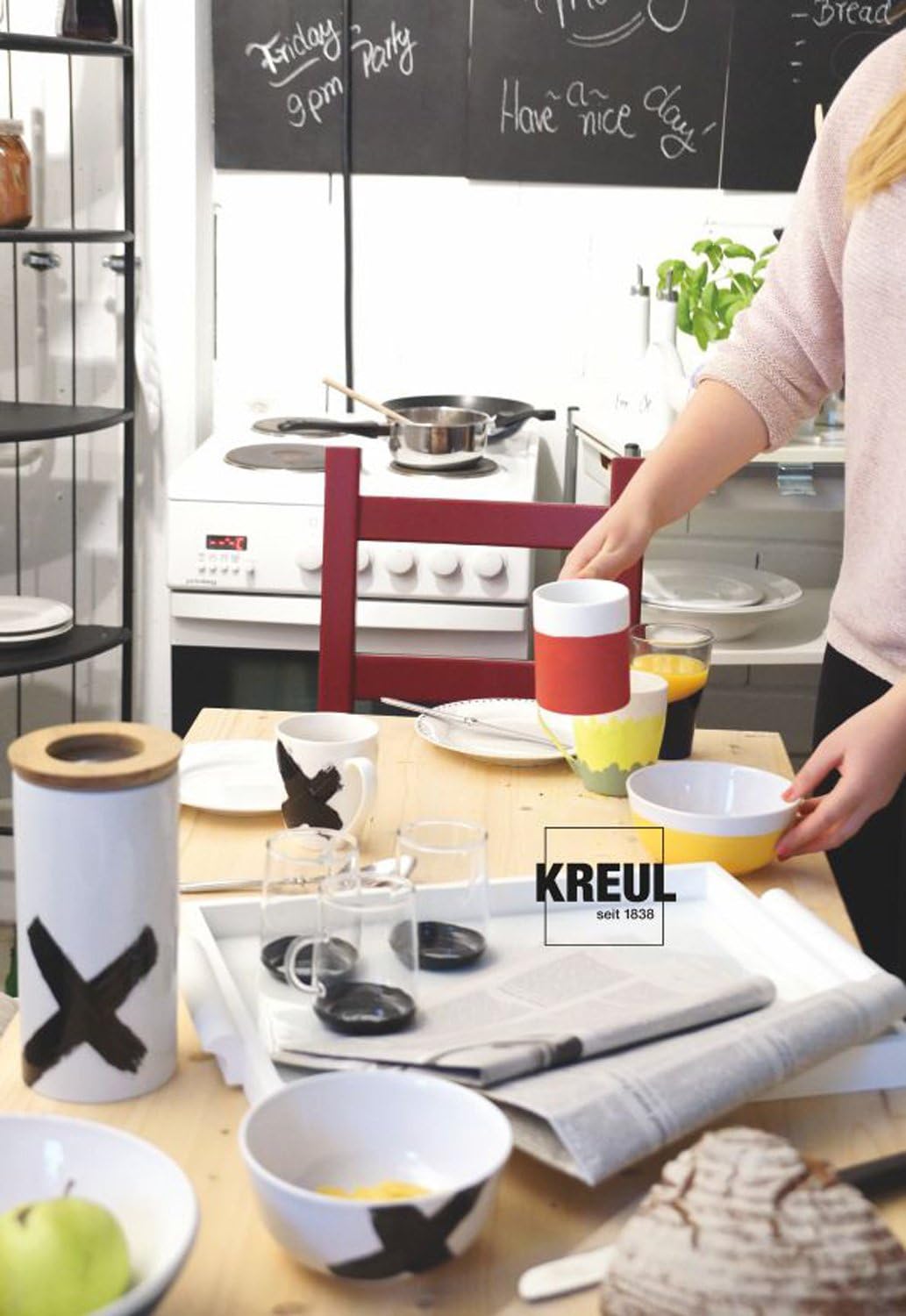Kreul 16200 - Glass & Porcelain Classic Cream White, 20 ml Jar, Water-Based Gloss Glass and Porcelain Paint, Quick Dry, Opaque - Image 5