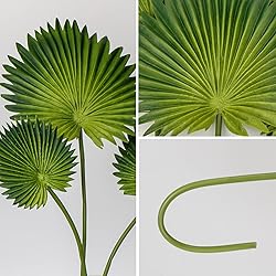 DILATATA Pu Foam Green Artificial Palm Leaves Faux