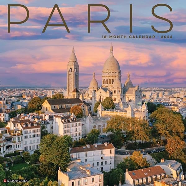 Paris | 2026 12 x 24 Inch (Hanging) Monthly Square Wall Calendar