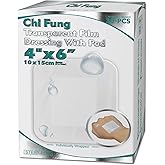 CHI FUNG Waterproof Transparent Film Dressing with Absorbent Pad 30-Pack Sterile Adhesive Bandages Post-Surgical Wound Cover, Protective Barrier for Sensitive Skin (4‘’x6‘’)