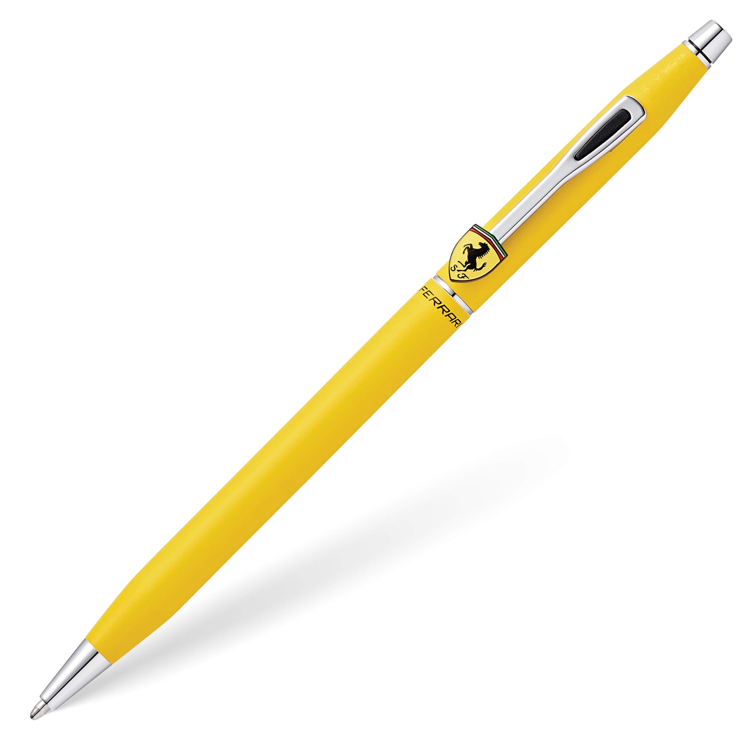 Cross Ferrari Classic Century Ballpoint Pen - Matt Lacquer Yellow/Chrome