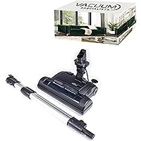 Vacuum Specialists Elite Central Vacuum Power Nozzle with Integrated Cord Management Wand | 6 Position Height Adjustment | Ce