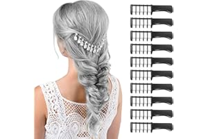 MSDADA White Hair Chalk for Girls - 10 Pcs New Hair Chalk Comb Temporary Washable Hair Color Dye for Kids - Christmas Birthday Easter Halloween Gifts for Girls Kids