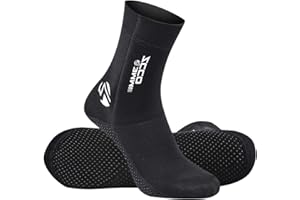 ZCCO 1.5/3mm Neoprene Diving Socks, Men Women Youth, Swim Socks for Diving, Snorkeling, Water Sports
