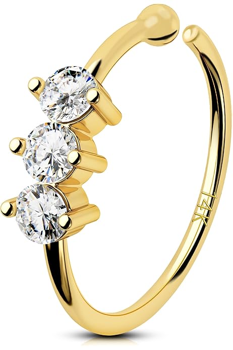 Dermal Piercing Jewelry Tops Pc 14G Sizes Gold CZ Flat Dome