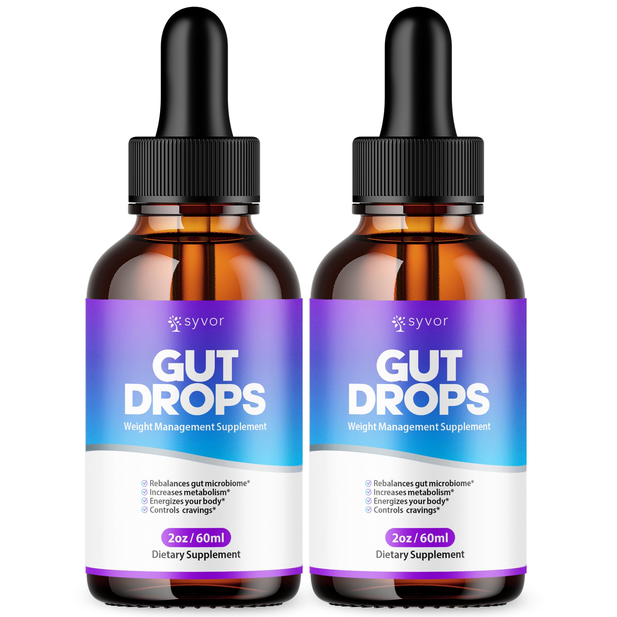 Photo 1 of (2 Pack) Gut Drops, Official Gut Drops Liquid Supplement Advanced All Natural Vitamin Formula, GutDrop Maximum Strength Biome Support for Health and Wellness Support for Men and Women (60 Servings)