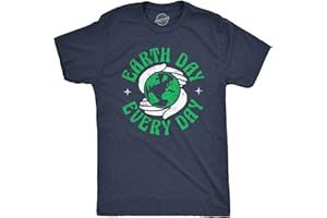 CRAZY DOG T-SHIRTS Mens Earth Day T Shirts Funny Green Environmental Graphic Novelty Recycling Tees for Guys
