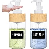 Segbeauty Foaming Soap Dispenser Pump Bottles, 2 Pack of 16.9oz Refillable Plastic Container for Liquid Soap, 500ml Clear Press Foam Hand Soap Dispenser for Modern Bathroom Kitchen Farmhouse Decor