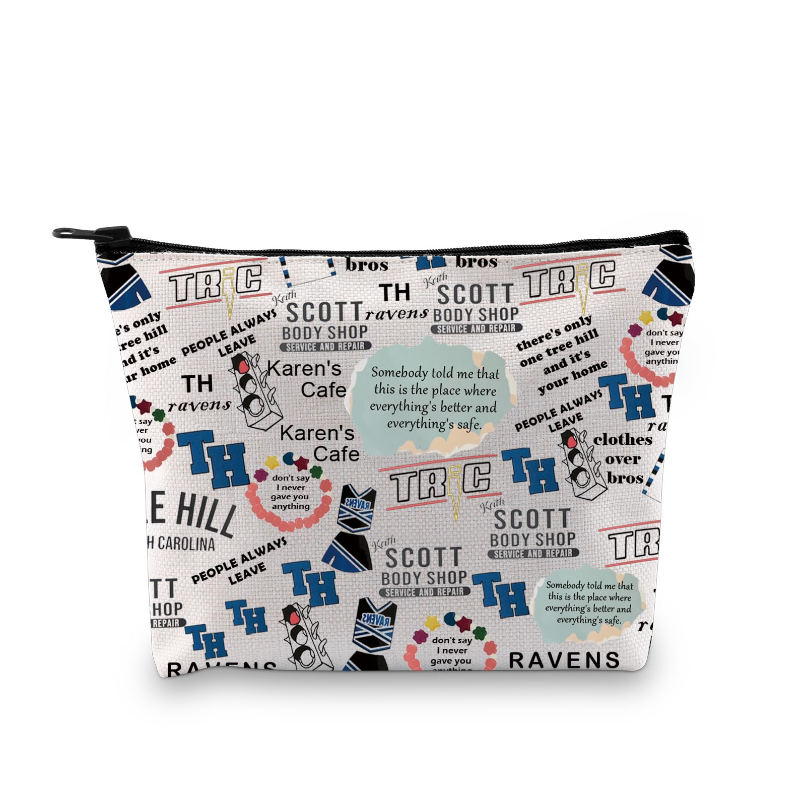 Basketball Fans Cosmetic Bag OTH Fan Convention Cosmetic Bag Women's One Tree Hill Inspired TV Theme 2000s TV Show (Basketball)