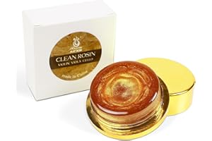 DDFFEJRE Violin Rosin,Cello Rosin,Gold-infused Round Natural Rosin with Light Low Dust,Excellent Grip,Protective Case for Violin,Viola,Cello(1- Pack Gold)