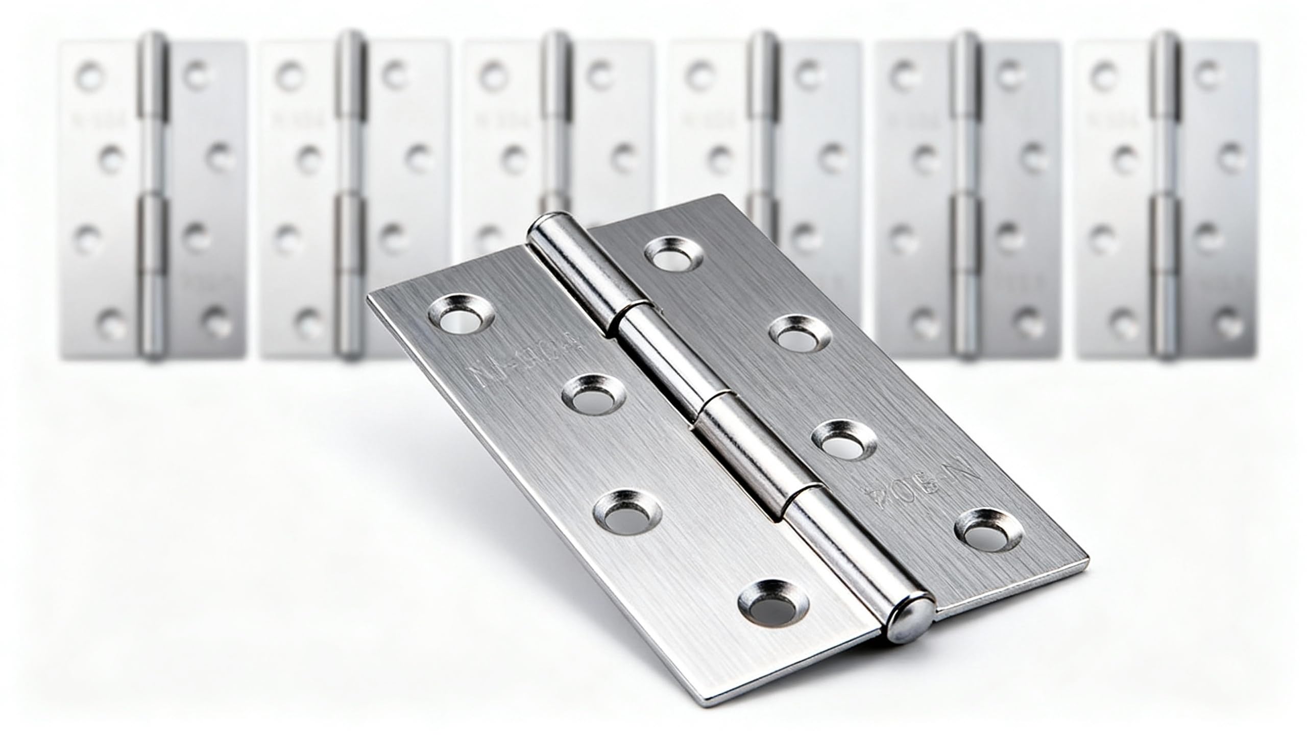 Heavy Duty Stainless Steel Butt Hinges 87x52mm - 10 Pack, Rustproof Brushed Steel, Silent Hinges for Shed/Gate/Cabinet/Interior & Exterior Door
