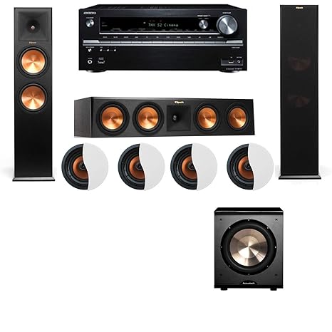 Amazon Com Dolby Atmos 3 1 4 Klipsch Rp 280f Tower Speakers Pl