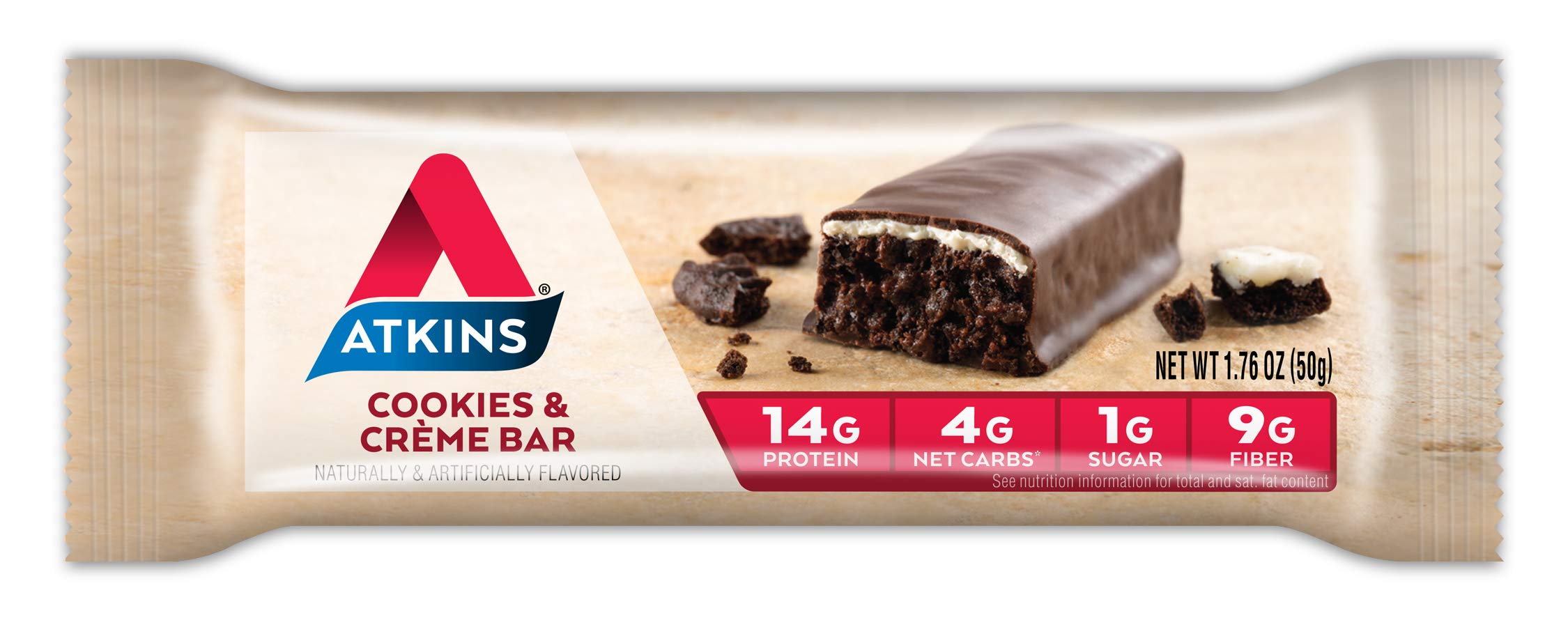 Atkins ProteinRich Meal Bar, Cookies n' Crème, Keto Friendly, 5 Count