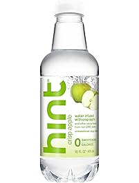 Hint Water Crisp Apple, (Pack of 12) 16 Ounce Bottles, Pure Water Infused Crisp Apple, Zero Sugar, Zero Calories, Zero Sweeteners, Zero Preservatives, Zero Artificial Flavors