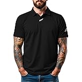 Men's Golf Polo Shirts UPF 50+ Short Sleeve Dri Fit Polos Stretch Performance Collared Golf Casual Work Business Wear