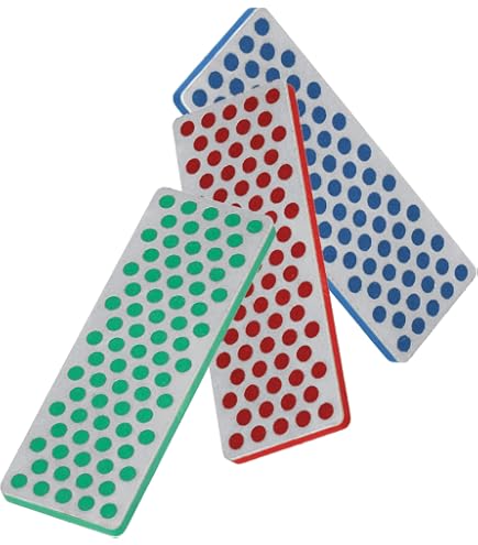 Tools4Boards Gummy Trio Pierres Abrasives Caoutchouc Bleu Vert Rouge 50x25x20 Mm