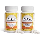 ProBiora Oral-Care Chewable Probiotic Tablets | Probiotic Supplement for Women & Men | Healthier Teeth & Gums | Fresher Breath | Whiter Teeth | 30 Count | Pack of 2 | Orange