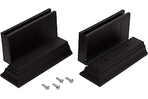 Zenna Home Leg Extension Kit for Over-The-Toilet Spacesavers, Adds 3” to 4.5” Clearance, Easy to Install, 2 Pieces, Espresso 