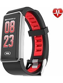 Fitness Tracker, Heart Rate and ECG Fitness Watch Activity Tracker with Heart Rate Monitor Watch, IP68 Waterproof Sleep Monitor Step Counter 14 Sport Modes,Pedometer for Women Men Kids (Red)